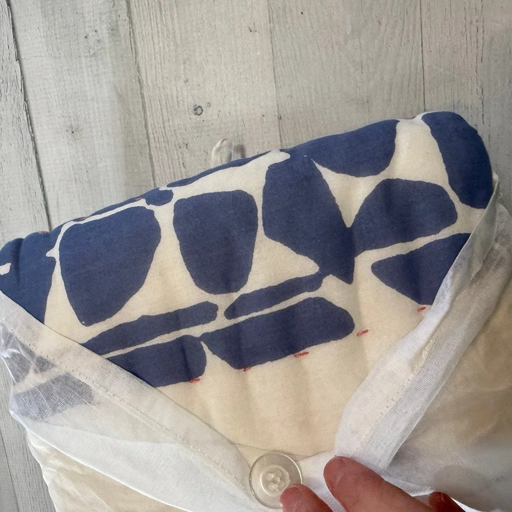 Anthropologie block printed gila collection pair of‎ king shams 20 x 36